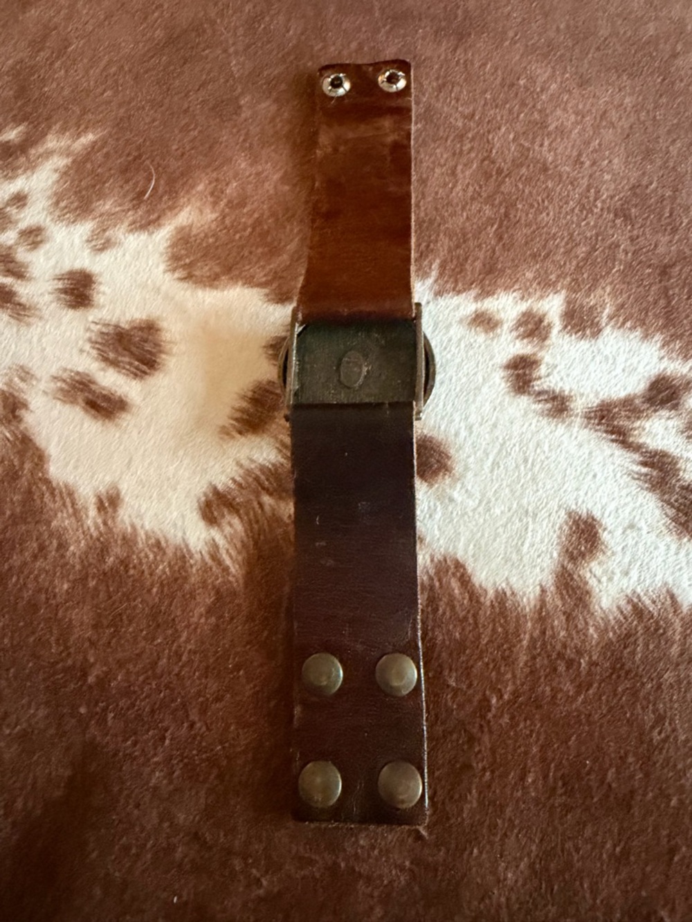 Rebel Designs Brown Leather Strap With Crystal Centerpiece